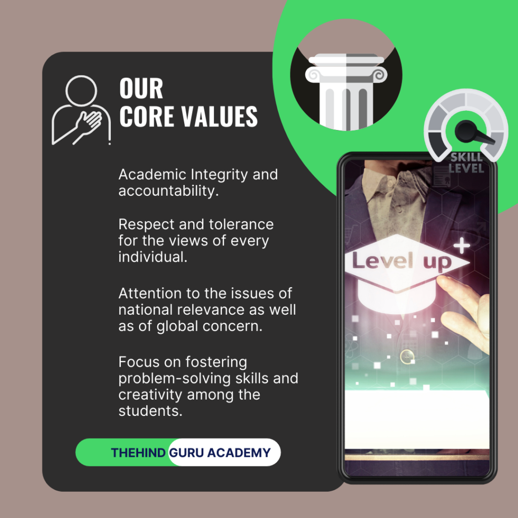 Core values The Hind Guru academy